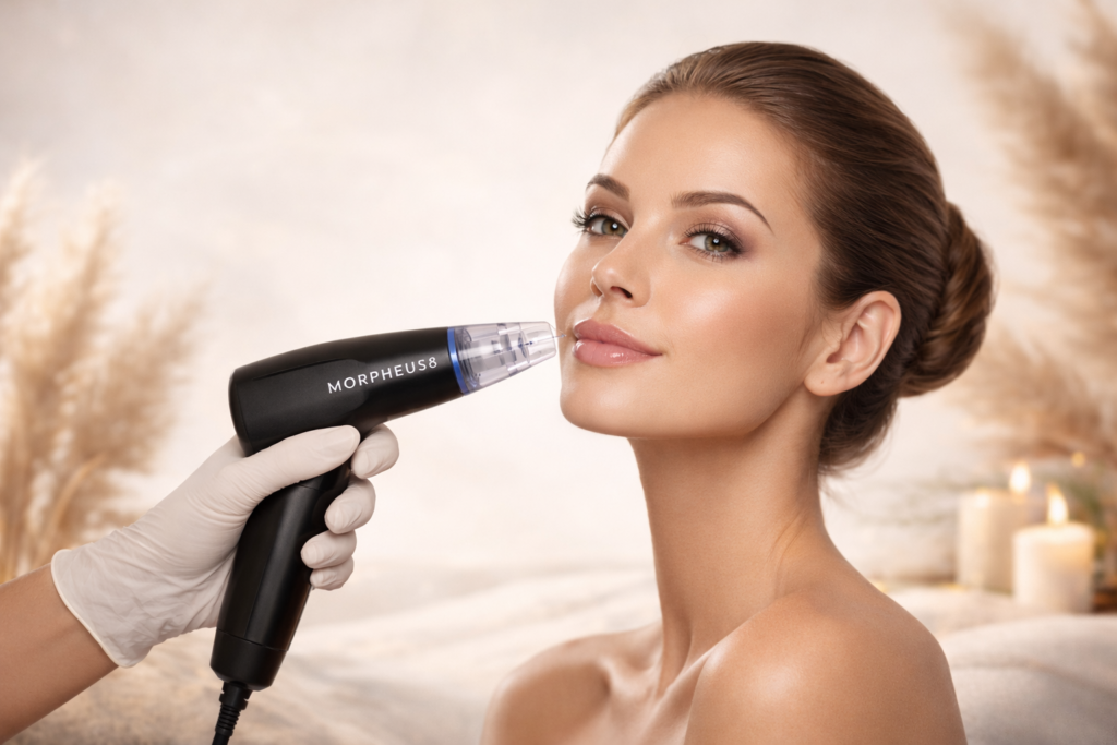 RF Microneedling Morpheus8 helps removing fine lines and pores of you skin. it is also good for acne scar, skin resurfacing to bring your akin back to youth.